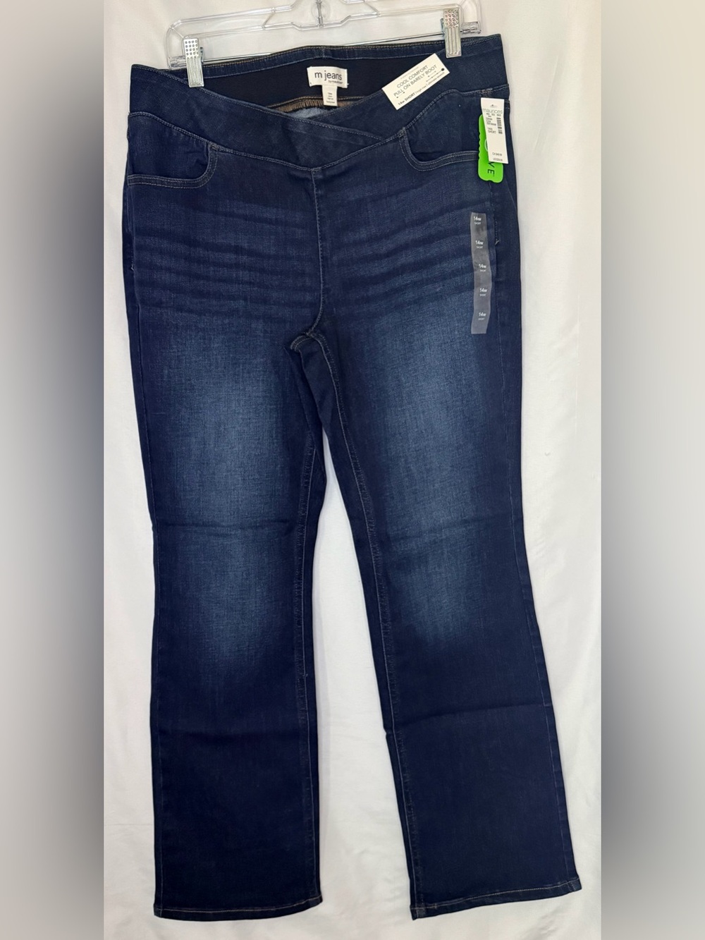 Dark Wash Stretch Women’s Jeans - Navy Blue 14W Short